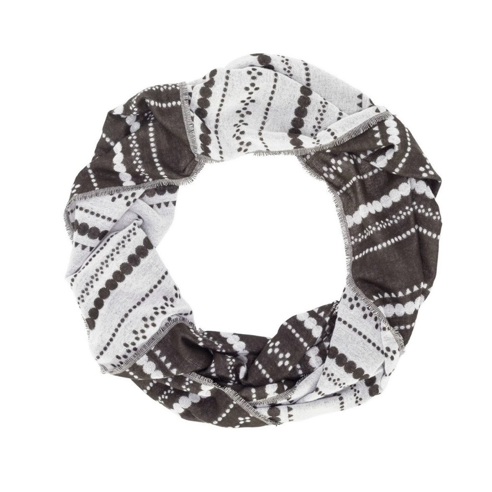 NWT RETIRED Thirty-One Keeping Cozy Scarf Dainty Dot Black White Reversible Soft
